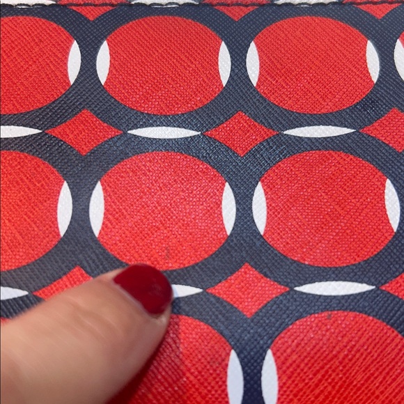 Michael Kors Red and Blue geometric Wallet - Picture 11 of 11